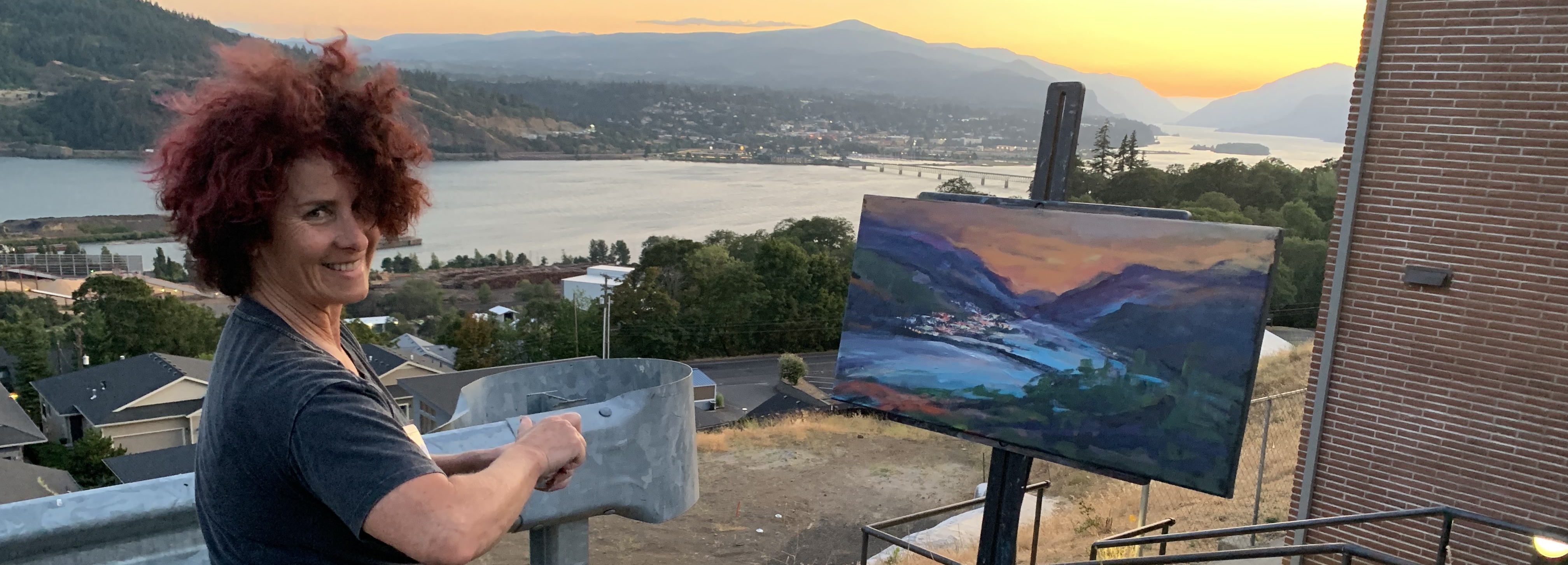 "Bingen Skyline" Painting Wins Friends' Ribbon at Maryhill Exhibition