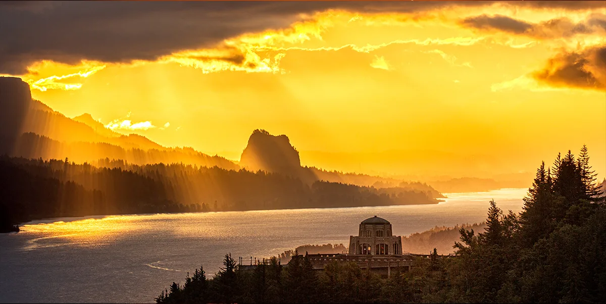 Beacon Rock at sunrise