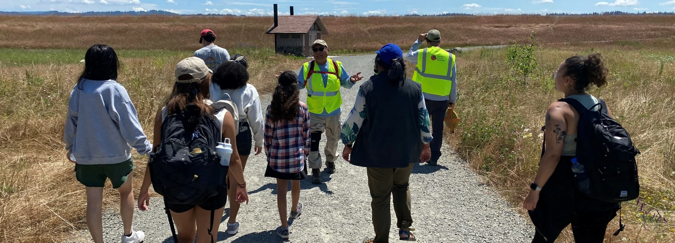 A guided outing at Steigerwald Lake National Wildlife Refuge for members of APANO (Asian Pacific American Network of Oregon), held in collaboration with Lower Columbia Estuary Partnership. (photographer: Melissa Gonzalez)