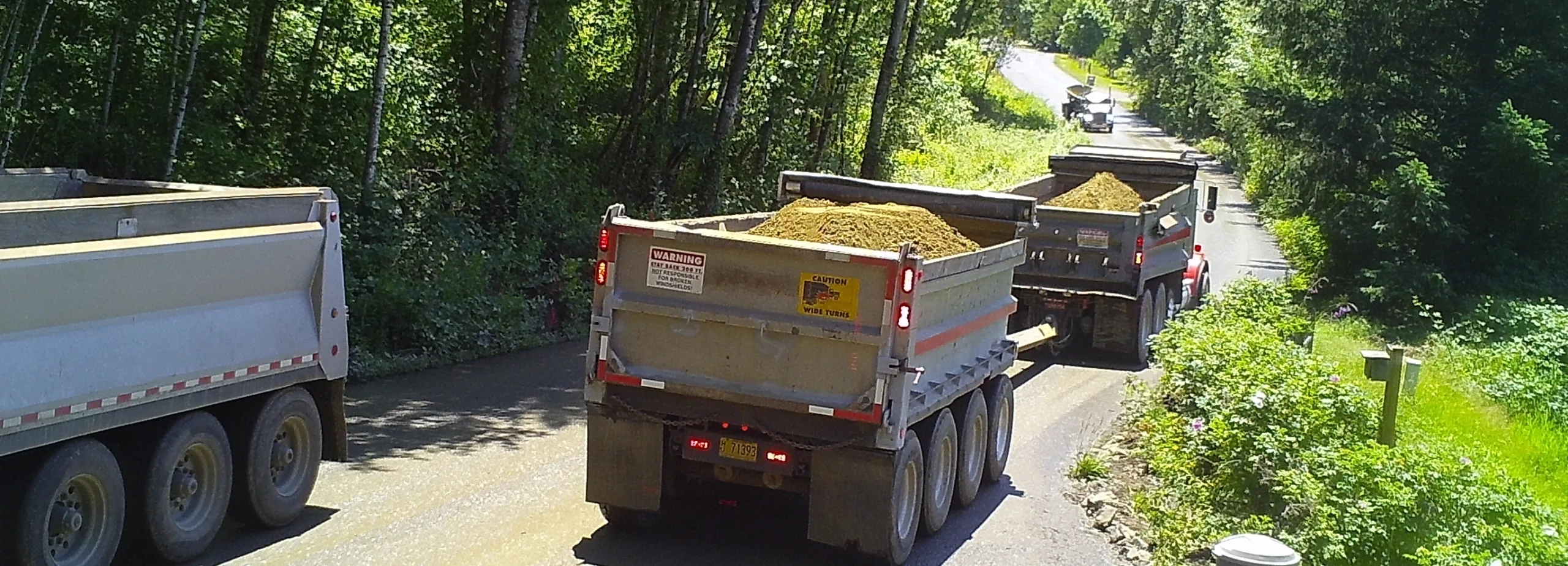 The unpermitted mining operations at the Zimmerly site transformed a narrow, otherwise quiet rural residential road into an industrial mining “haul road.