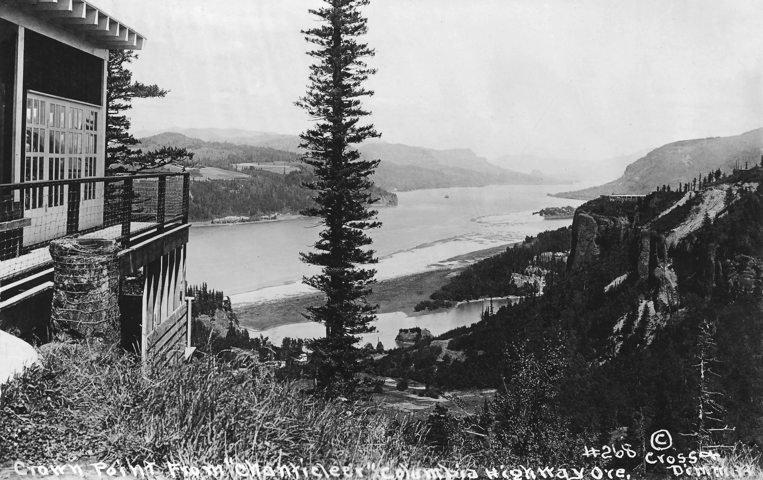 From 1912-30, at what is today the Portland Women's Forum Park and viewpoint, the windows of the Chanticleer Inn gazed out over the Gorge. Photo courtesy of the U.S. Forest Service.