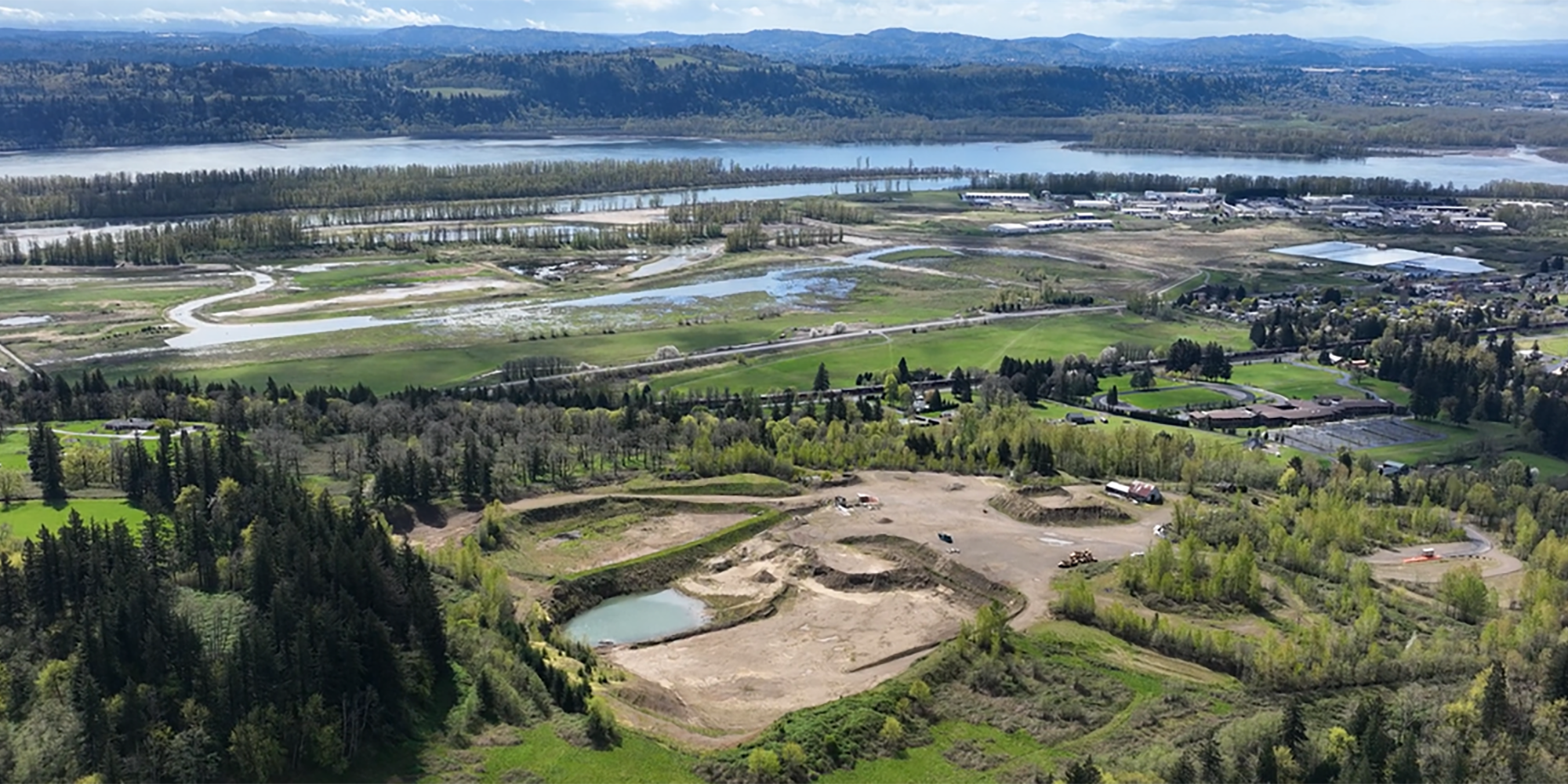 The Zimmerly mine (in the foreground) in the Columbia River Gorge National Scenic Area. Photo by Brady Holden.