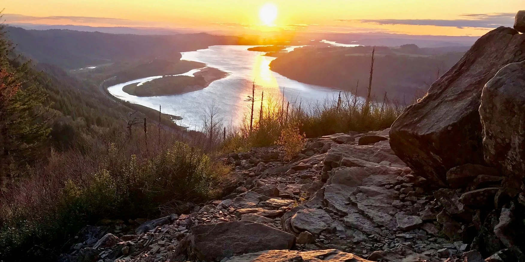 Sunset view from Angel's Rest. Photo by Steve Carples.