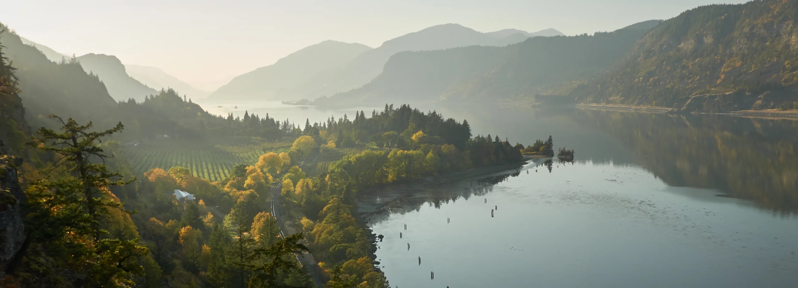 Sunny Gorge view from Ruthton Park in Hood River. (photographer: Warren Morgan)