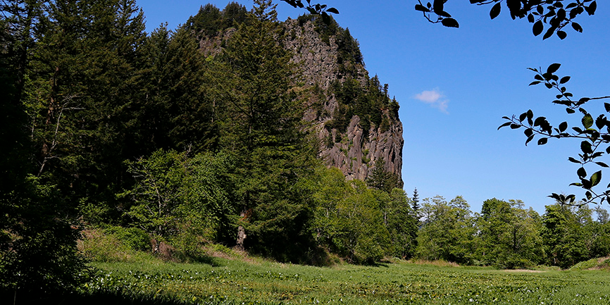 View of Beacon Rock from the River-to-Rock trail. Photo by Michael Drewry.