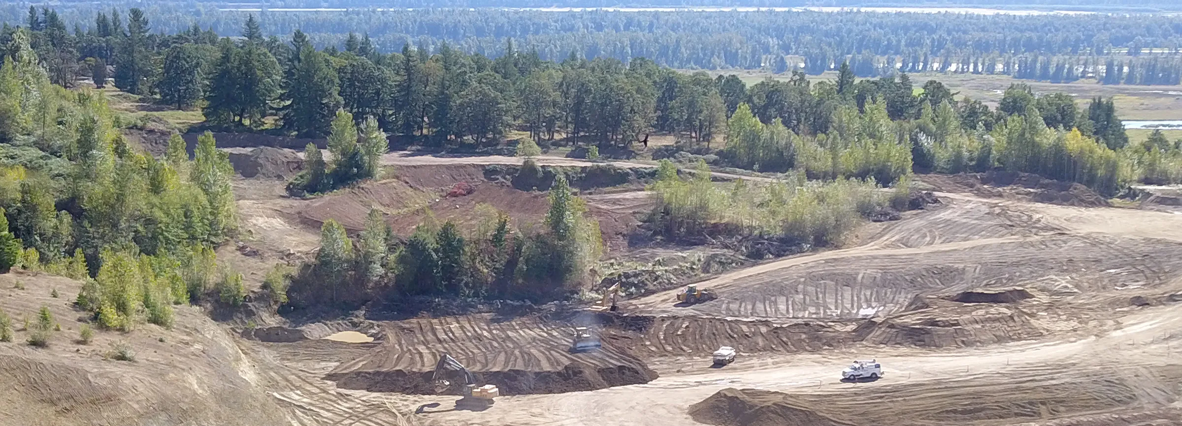 Aerial view of the Zimmerly mining site inside the western National Scenic Area boundary near Washougal, WA. (photo: Friends' archive)