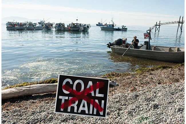 Many members of the Lummi Indian tribe fish near the site of the proposed Gateway Pacific Terminal in Washington State. (Lummi Nation photo)