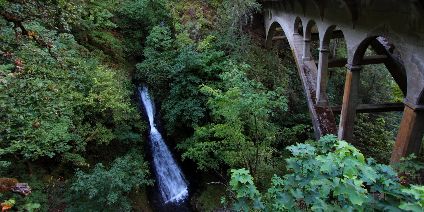 Shepperd's Dell Falls, next to its namesake bridge. Photo by Micheal Drewry.