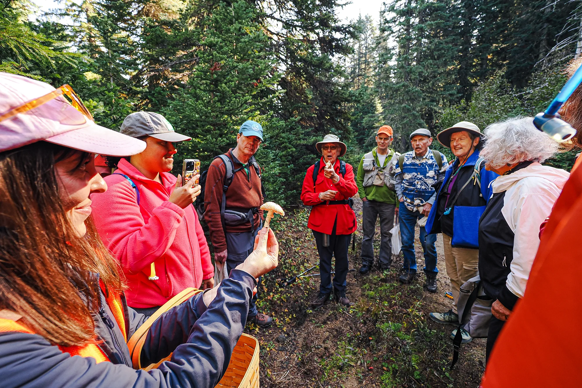 Members-only mushroom hunting outing. Photo by Monique Trevett.